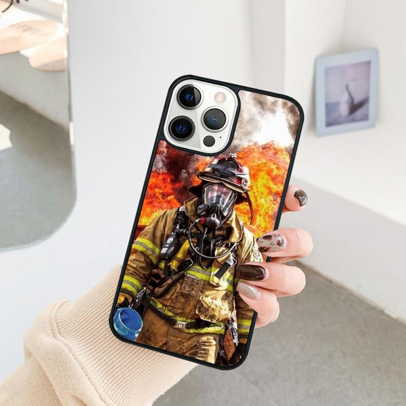 Fire Fighter Hero Phone Case For iPhone 17 Air 16 15 14 11 12 13 Pro  MAX Plus coque Cover Shell