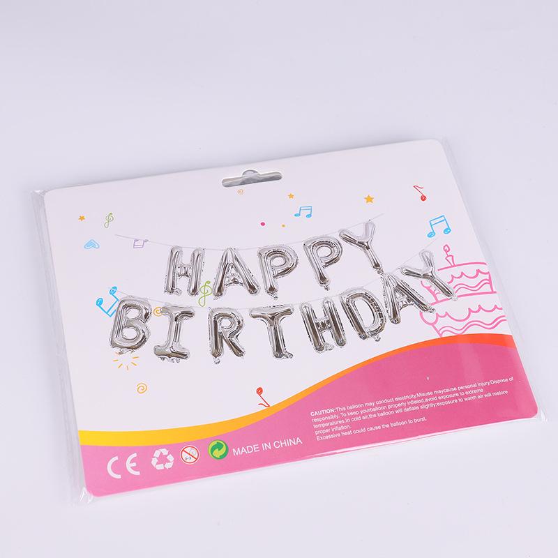 Beautiful Birthday Balloon Set: Happy Birthday Letter Aluminum Foil Decorations