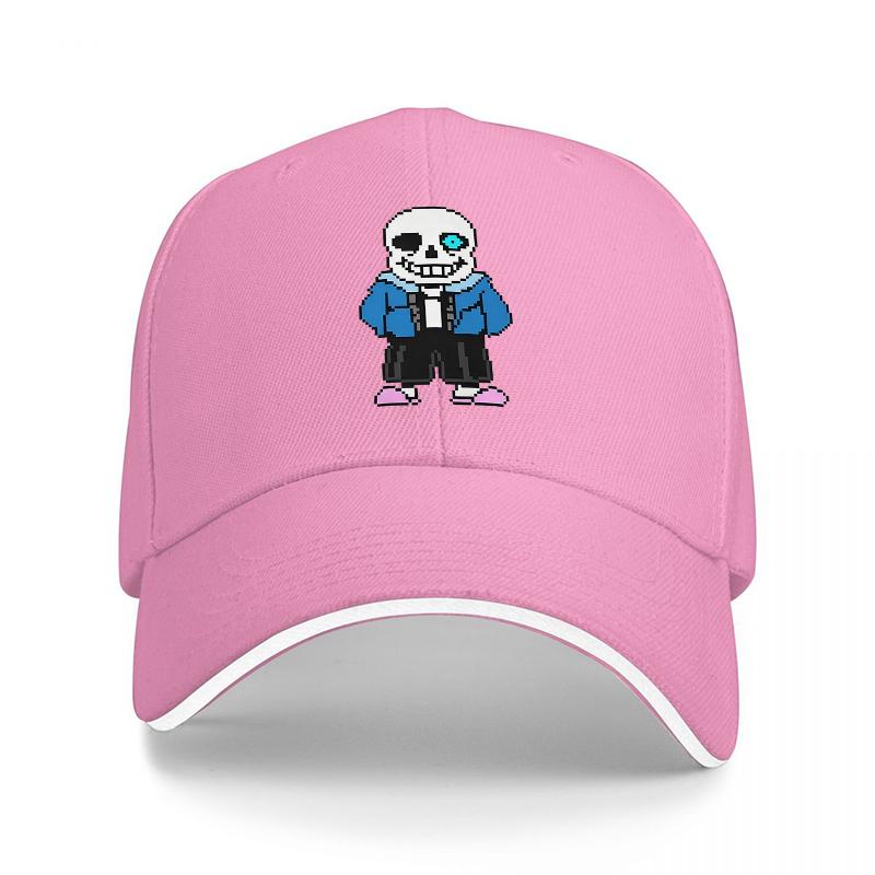 Undertale Sans Character Baseball Cap Black Adjustable Hat with Pixel Art Design for Fans of the Game and Anime Style Fashion