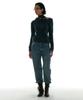 PARTIMENTO WOMEN Tie Neck Strap Asymmetrical Knit Top_Dark Teal