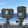 Metal Case Aluminum Cage for Max Lens Mod Video Light Quick Release Vertical Mount Kit Housing Cage for GoPro Hero 13/12/11/10/9