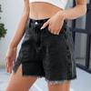 Women's Fashion Casual Solid Color Print High Waist Sport Shorts