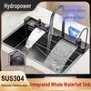 Lavello JOMOW Super Spesso 6.0 in Acciaio Inossidabile con Display Digitale e Design a Nido d'Ape, Vasca Singola per Lavare le Verdure.