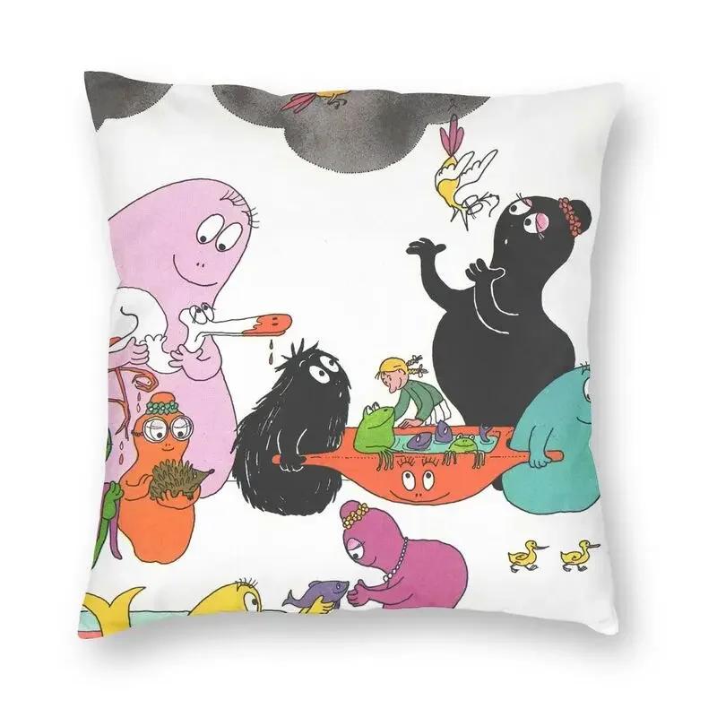 Față de pernă Barbapapa Family Love cu imprimeu față-verso, desene animate, emisiune TV, husă de pernă de podea pentru sufragerie, decorare cu față de pernă