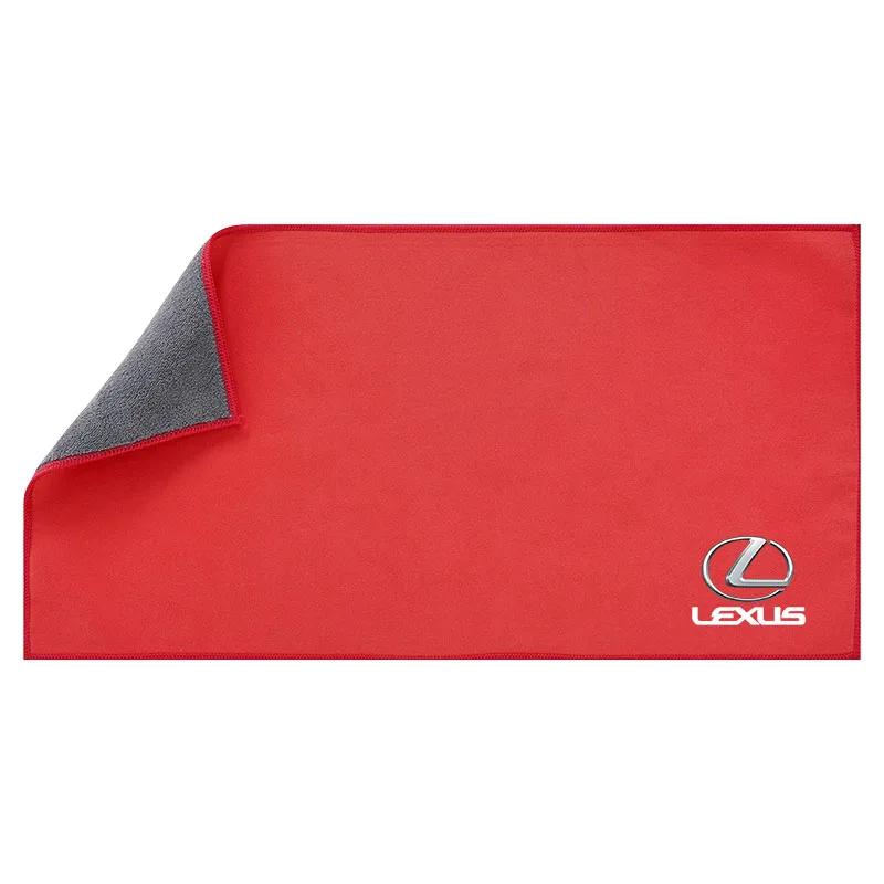 2026 Hot Interior Stickers Car Logo Suede Clean Leather Cloth Motorcycle Washing Towel For Lexus ES300 RX330 RX300 GS300 IS250 I