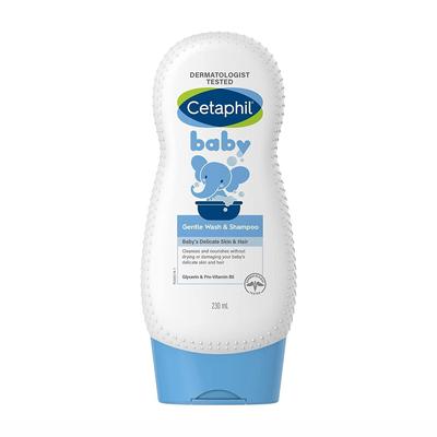 Baby Gentle Shower and Shampoo (230 Ml), Gentle Wash & Shampoo Baby's Delicate Skin & Hair,