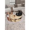 Yin Yang Unity Serenity Coffee Table Set Of 3 Sapphire Oak Madran Walnut Black 90 Cm Diameter
