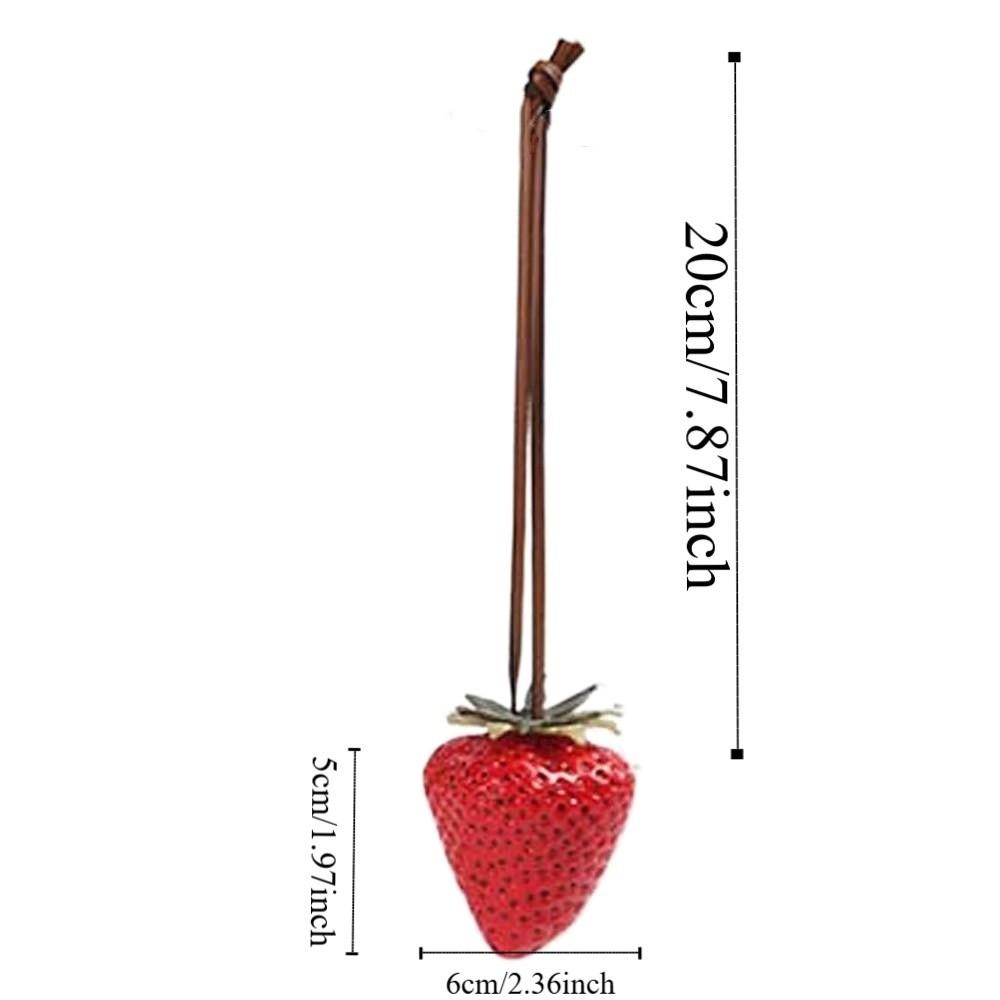 Waterproof Versatile Bag Charm 3D Red Resin Fruit Pendant Keychain Strawberry Key Ring  Friends