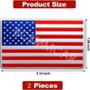 USA American Flag Sticker Car Bumper Body Window Metal Emblem Decoration 2PCS