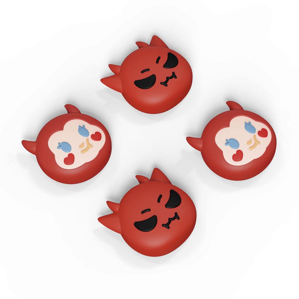 PlayVital Switch Joystick Switch Lite Daumenstick Silikon Analogstick Kappen Abdeckungen für OLED Switch Lite Daumengriff Wippen Kappen für OLED Switch Devil