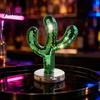 Decorative Object for Entryway Table Disco Ball Cactus Statue, Green Mirror Mosaic Decor, Retro Decor Ornament Home Christmas Party Display