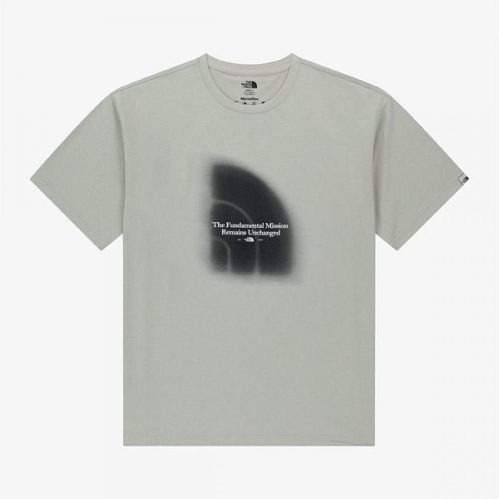 

The North Face White Label Misty Logo Short Sleeve Round Tee White Sand Nt7ur13l WHITE SAND/115