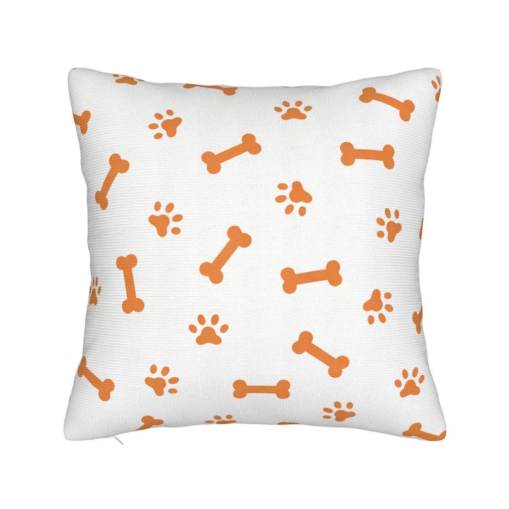 Pillow Cover Dog Paw Print And Bone Morden Pillow Case For Chair Sofa Home Decor Pillowcases
