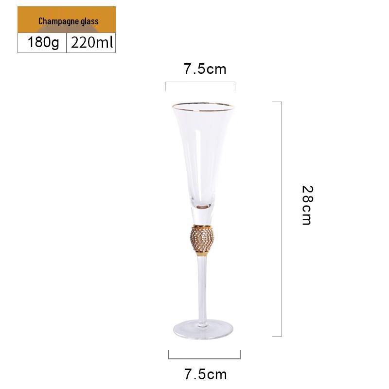 Shangqi Diamond Gold Rim Wine Glass