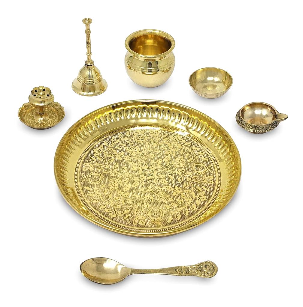 Brass Pooja Thali Set
