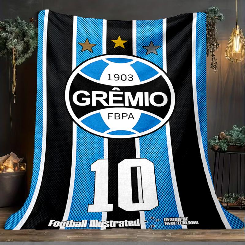 1PC Grêmio FBPA Printed Soft Flannel Blanket Throw for Adult Bedroom Living Room Sofa Camping Travel Fan Gifts Christmas Gifts