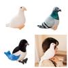 Realistic Plush Pigeon Toy With Soft Pp Cotton Filling, Perfect For Decor And Gifts, Available In White And Green