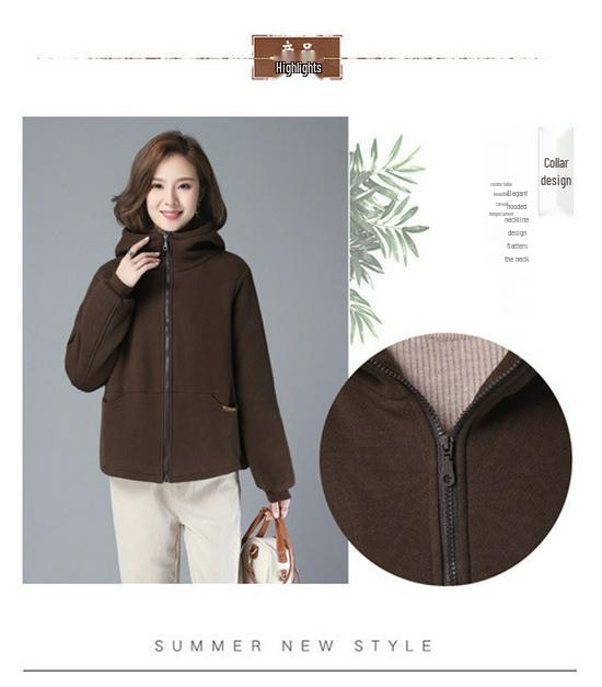 Women's Winter Fleece-Lined Cotton Coat – Mother's Style, Thickened Outerwear for Middle-Aged and Elderly, New Autumn/Winter Down Cotton Jacket