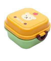 Cute Cartoon Patterns Lunch Box 2 Layer Cartoon Healthy Plastic Bento Box,Bento Food Container Dinnerware Lunchbox Cutlery