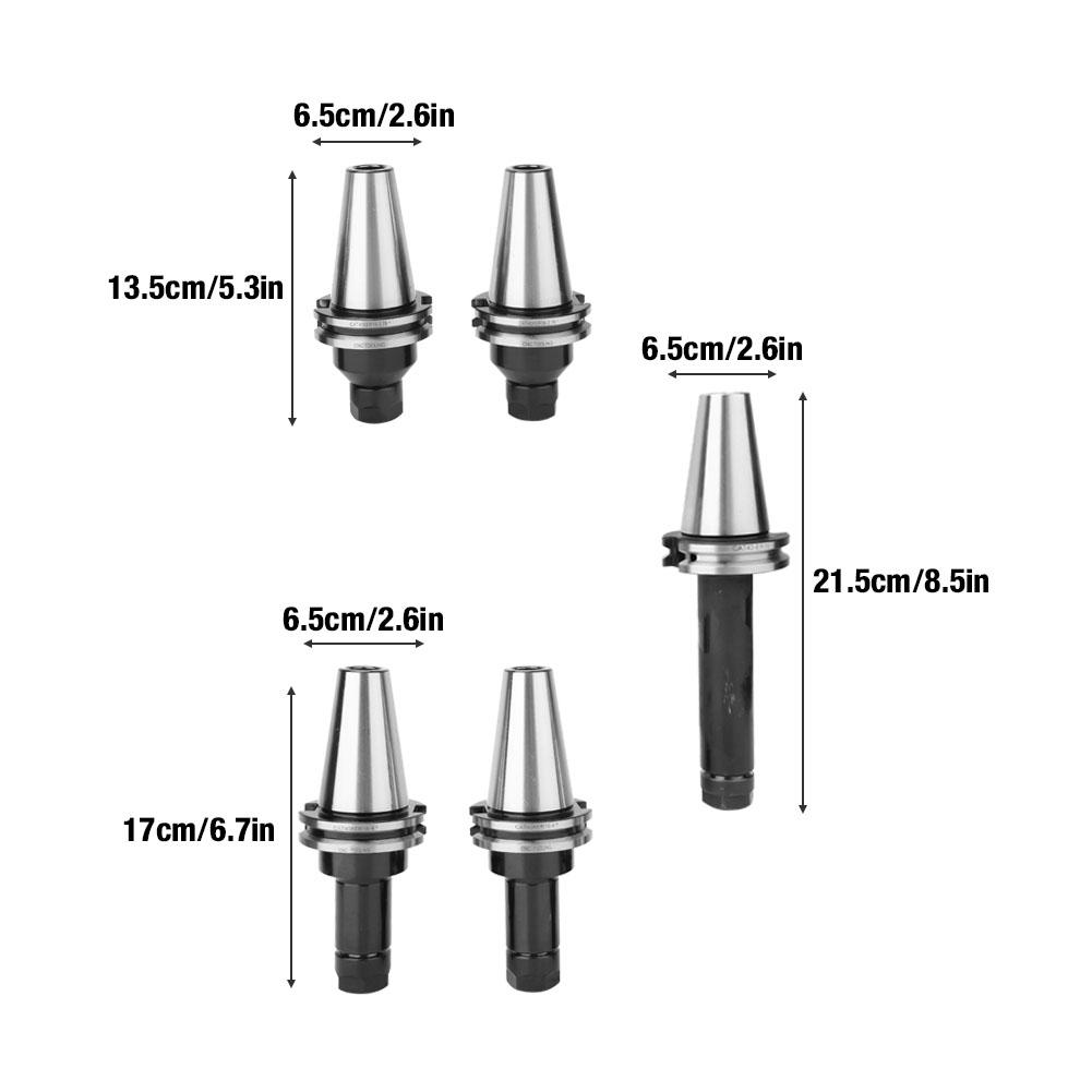 5PCS CAT40 ER16 Collet Chucks Tool Holder CNC Machine Equipment Parts