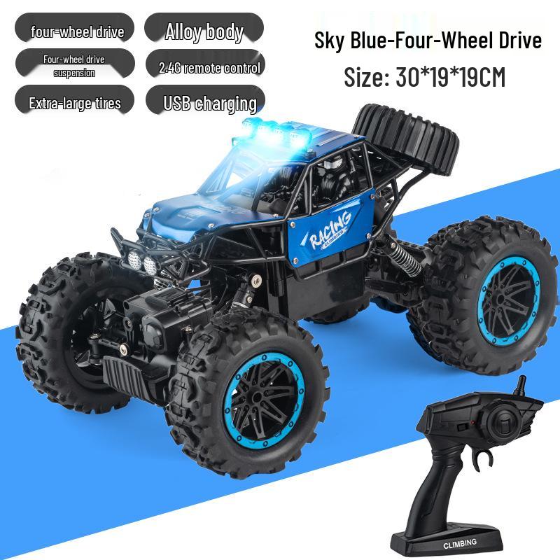 

Очень большой внедорожник с дистанционным управлением 2.4G, игрушка-гоночный автомобиль для лазания 4WD с двойным аккумулятором для детей 2 Batteries, 80 Minutes Run Time