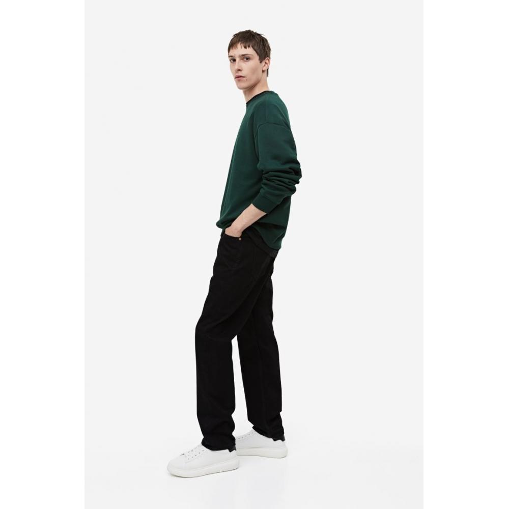 H M Loose Fit sweatsHirt Dark Green