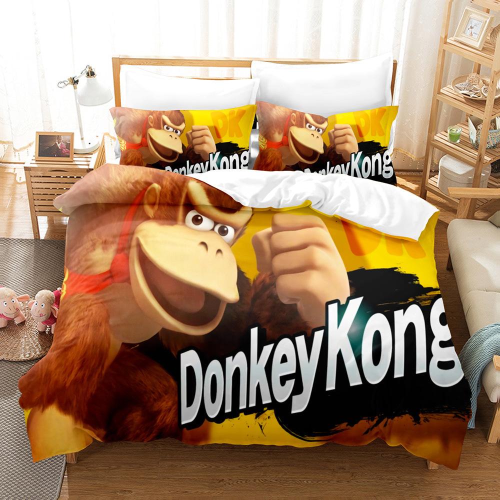 Cartoon Cute Animal Zoo Cute Version Export Picture Can Be Ordered Clear Digital Printing Three-Piece Quilt Cover