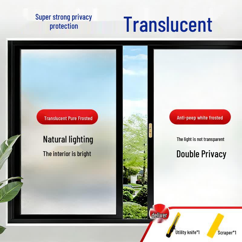 Jiuqiangu Frosted Privacy & Safety Window Film