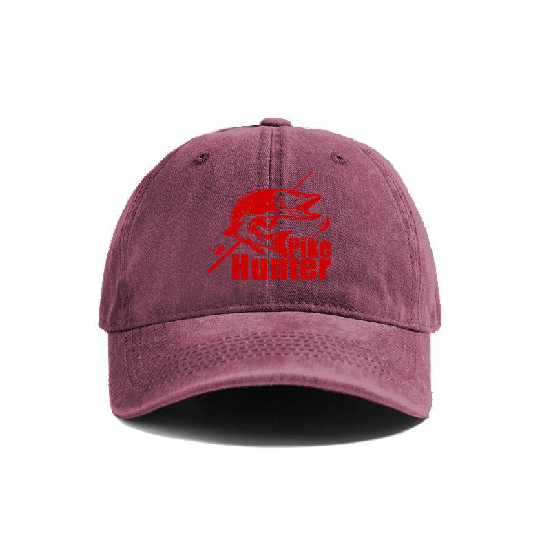 Pike Hunter Basebollkeps Sliten Keps Fiskare Unisex Fiske Unisex Retro Utomhus Sommar Justerbar Hatt MZ-168