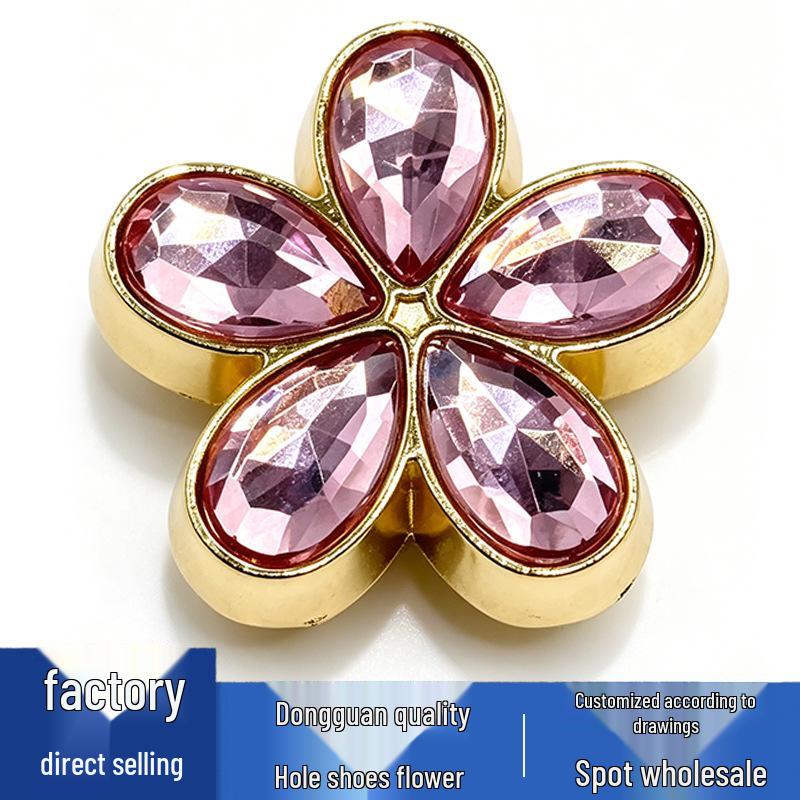 Metal Flower Series Cute Cartoon Shoe Charms for Crocs