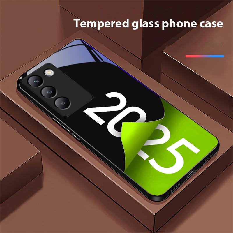 

New Year 2025 For Y72 33S 11 03 36 96 Lite 35 16 Iqoo 12 V40 SE 5G 29 40 21 30 X80 Pro Vivo Tempered Glass Phone Case Black For vivo Y16