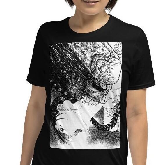 Anime Girl Horror Monster Scary Short-Sleeve Unisex T-Shirt