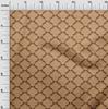 oneOone Cotton Poplin Brown Fabric Asian Block Print Quilting Supplies Print Sewing Fabric By The Yard 42 Inch