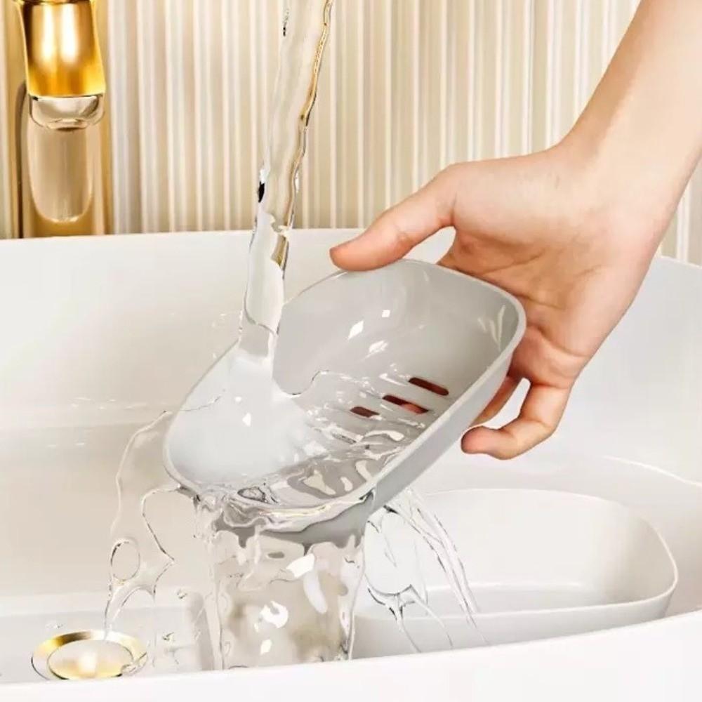 Fast Drying Double Layer Soap Box Plastic Soap Dish Holder Storage Rack Drain Soap Box Travel