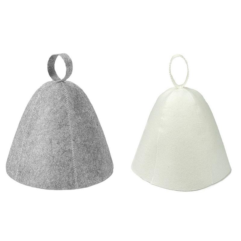 Sauna Hats Thicken Wool Felt Shower Cap Hair Turban Quickly Towel Drying Hats Felt Sauna Hat Men Dry Sauna Cap for Man