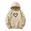 Unisex Kinder Gemütlicher Herz-Fleece-Hoodie - Lässiges Herbst-/Winter-Mode-Sweatshirt