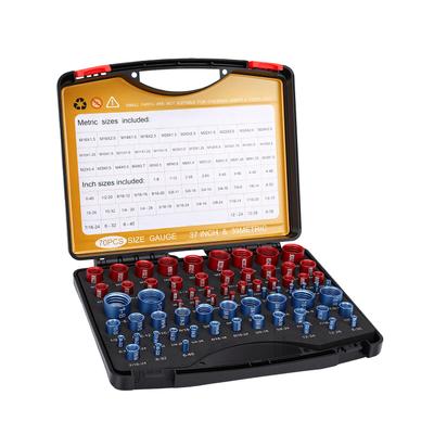 Thread Checker Kit 70 Piece Nut and   Thread Gauge Set Include 37 Inch and 33   Sizes Boxed for Tight Spaces Measuring Pitch
