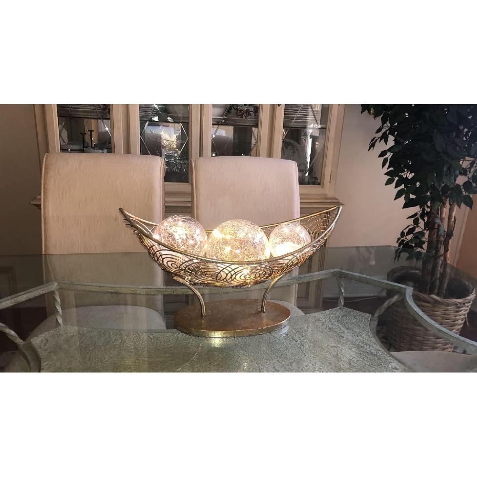 Crackle Globe LED Lamp Battery Operated