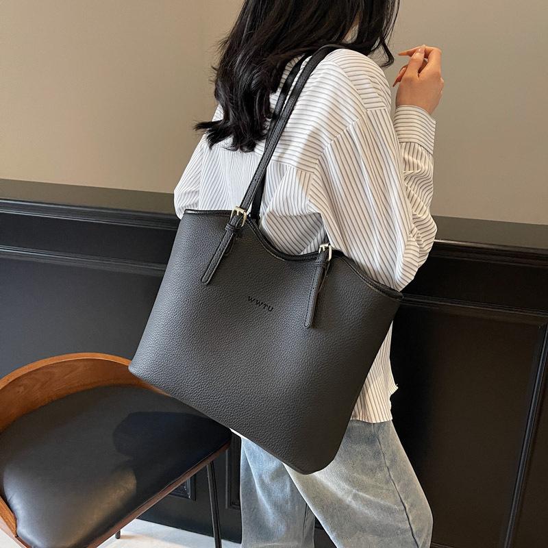 Handväska Dam Ny Mångsidig Mode Stor Kapacitet Pendlar Axelväska Tygväska