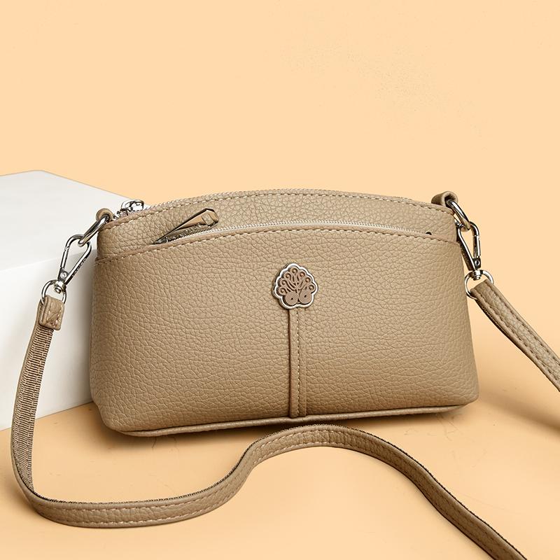 New Women'S Shoulder Purse Bag Fashion Atmosphere Crossbody Messenger Bag Women'S Small Mother Handbag Soft Leather Bags