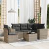 VidaXL Garden Lounge Set with Cushions 6 Pcs, Patio Sofas, Patio Furniture Set, Outdoor Furniture, Grey 3222579