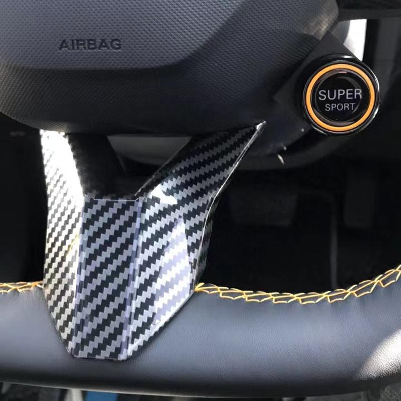 For MG ONE   2024 Car ABS Carbon Steering Wheel Decorative Cover Steering Wheel Button Adjuster Sticker Trim Styling