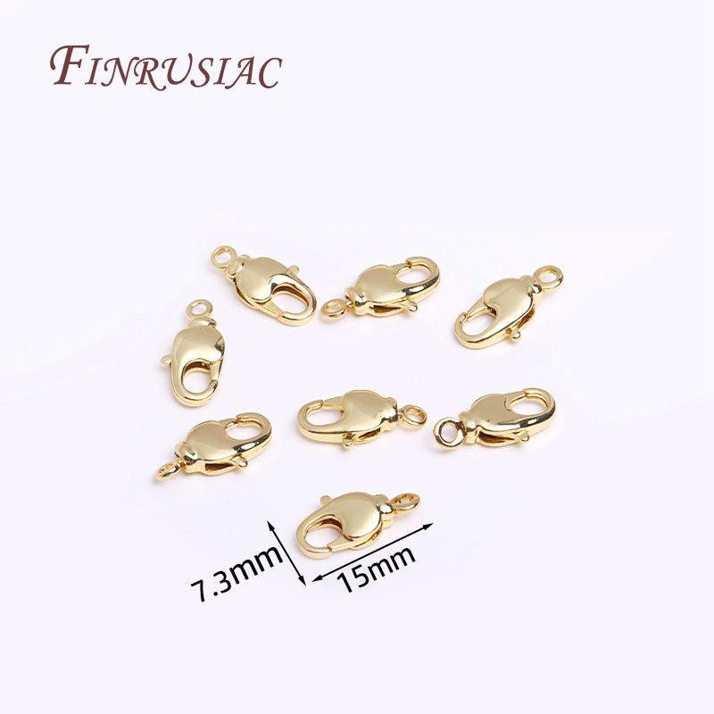 Trendy 7 Styles 18K Gold Plated Lobster Clasp Hooks Connector For Making Necklace Bracelet DIY Chain Jewelry Materials Wholesale