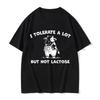 I Tolerate A Lot But Not Lactose T Shirt Cute Cow Funny Meme Tshirt Unisex Women Casual Vintage Cotton Short Sleeve Tshirts