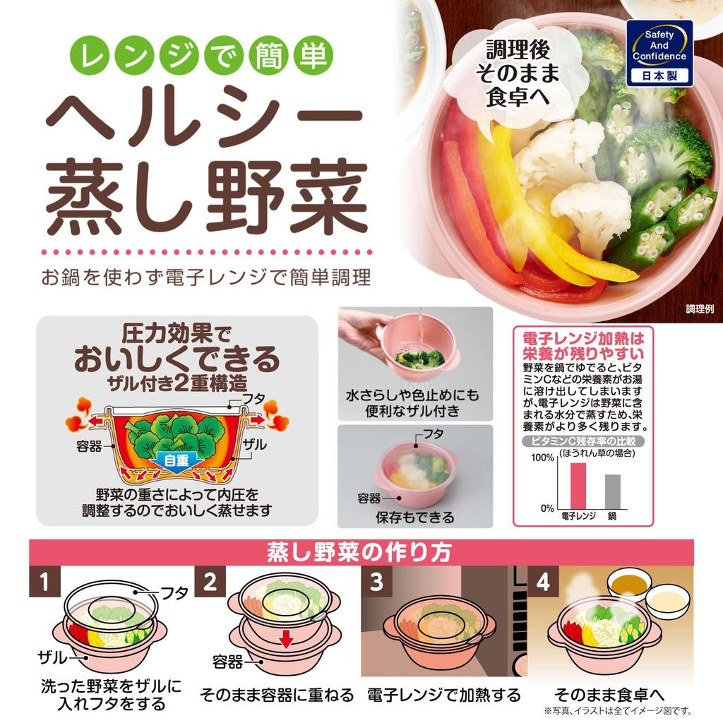 Ebisu Pack Staff Easy Microwave Healthy Steamed Vegetables Microwave Cooking PS-G304