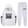 Mens Streetwear Hooded Sweatshirt Set Loose Fit Winter Warm Fleece Lined Casual Tracksuit