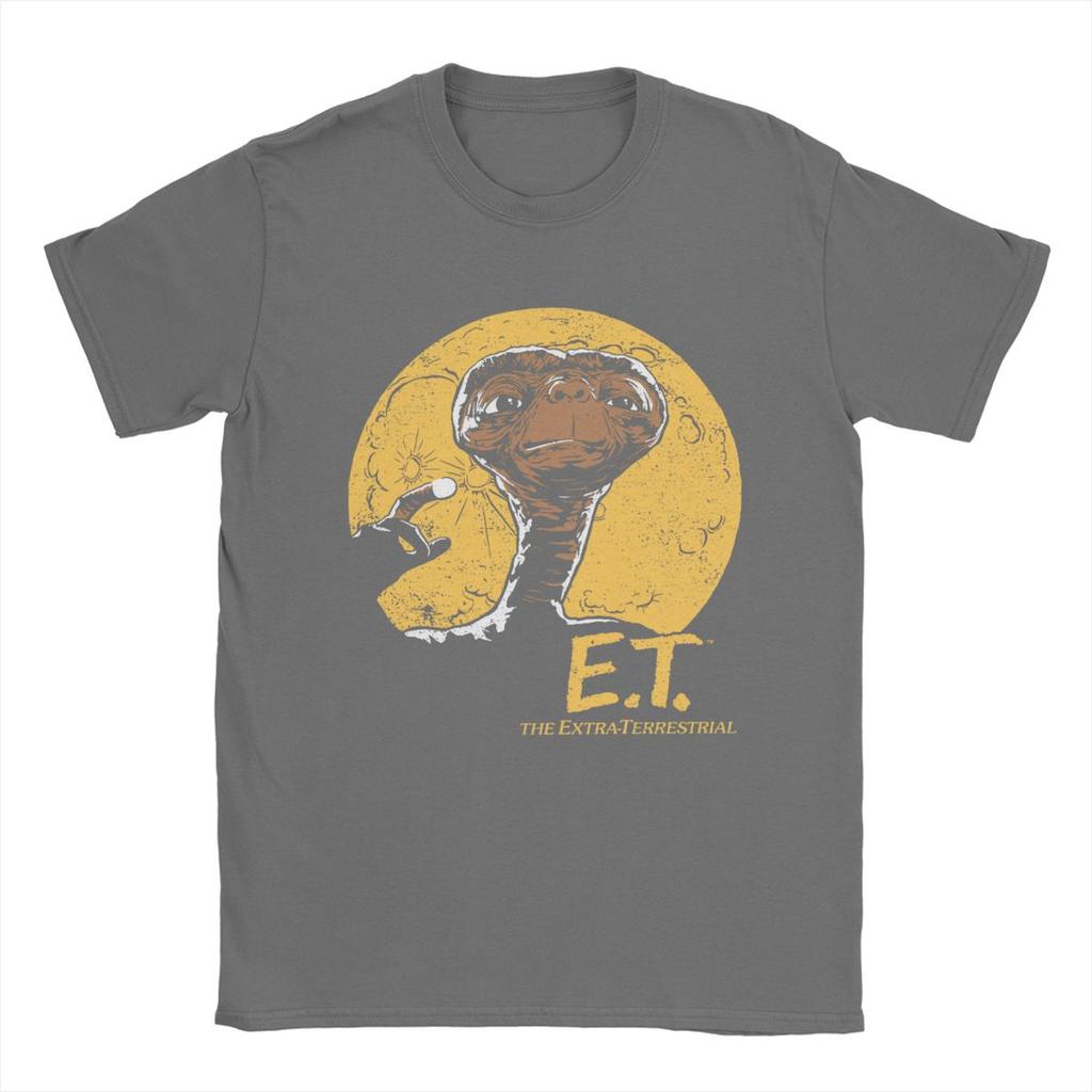 Et Moon Frame Men T Shirt Novelty Tees Short Sleeve Crewneck T-Shirts Pure Cotton Unique Clothes