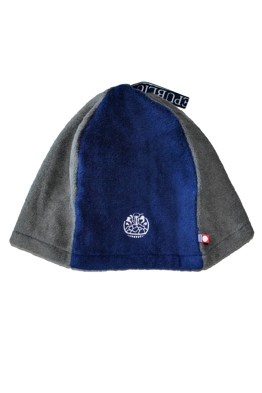 

Imabari Towel Certified Sauna Hat Curl Strap Type Made in Japan Large Quick Dry Sauna Cap x [SAUNA REPUBLIC] (Gray Navy)