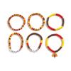 Thanksgiving Creative Turkey Pendant Colored Bracelet, Personalized Letter Pumpkin Bracelet, Charm Set