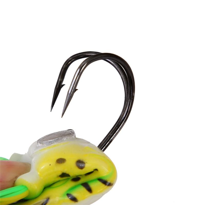 2Pcs Simulated Frogs Fishing Lures with Hook Frogs Lures Soft Tube Baits Reallistic Fishes tail Artificial Lures Enduring
